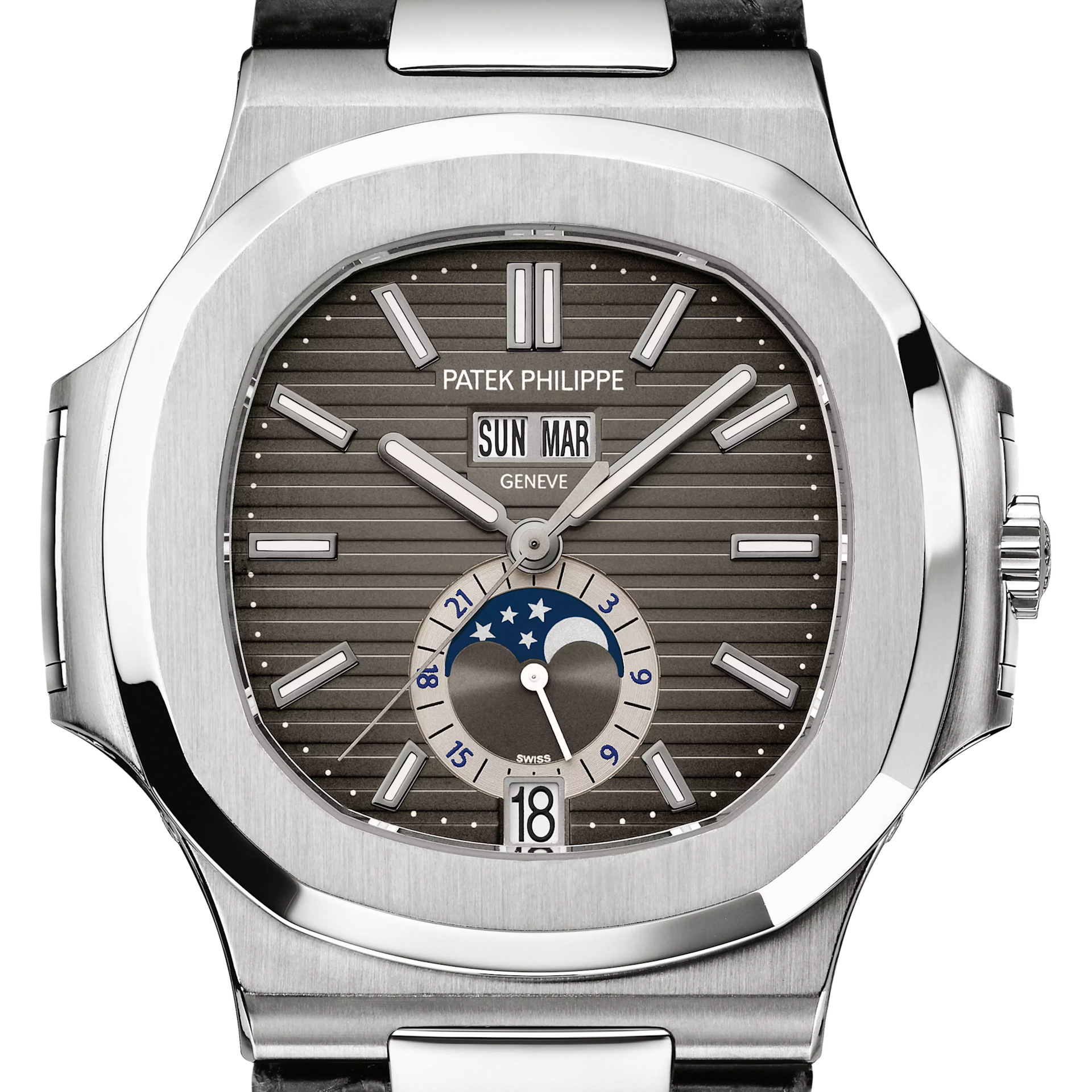 Patek Nautilus leather Super Clone Swiss Machine